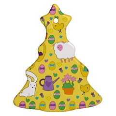 Cute Easter Pattern Ornament (christmas Tree)  by Valentinaart