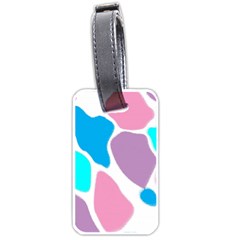 Baby Pink Girl Party Pattern Colorful Background Art Digital Luggage Tags (one Side)  by Nexatart