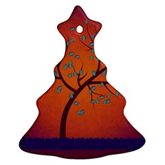 Beautiful Tree Background Ornament (christmas Tree) 