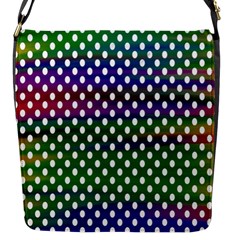 Digital Polka Dots Patterned Background Flap Messenger Bag (s)