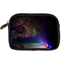 Illuminated Trees At Night Digital Camera Cases by Nexatart