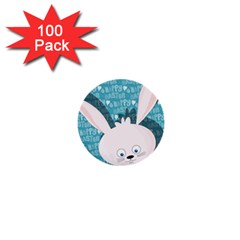 Easter Bunny  1  Mini Buttons (100 Pack)  by Valentinaart