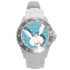 Easter Bunny  Round Plastic Sport Watch (l) by Valentinaart