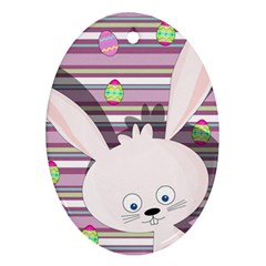 Easter Bunny  Oval Ornament (two Sides) by Valentinaart