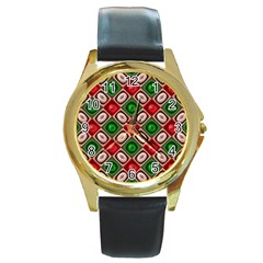 Gem Texture A Completely Seamless Tile Able Background Design Round Gold Metal Watch
