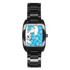 Easter Bunny  Stainless Steel Barrel Watch