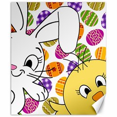 Easter Bunny And Chick  Canvas 8  X 10  by Valentinaart