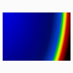 Blue Wallpaper With Rainbow Large Glasses Cloth (2-side) by Nexatart