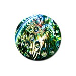 Dark Abstract Bubbles Magnet 3  (Round)
