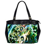 Dark Abstract Bubbles Office Handbags (2 Sides)  Front