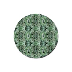 Seamless Abstraction Wallpaper Digital Computer Graphic Rubber Round Coaster (4 Pack) 