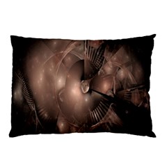 A Fractal Image In Shades Of Brown Pillow Case by Nexatart