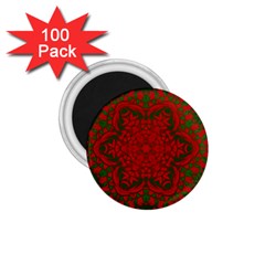 Christmas Kaleidoscope 1 75  Magnets (100 Pack) 