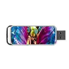 Magic Butterfly Art In Glass Portable Usb Flash (one Side)