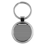 Black White Line Key Chains (Round)  Front