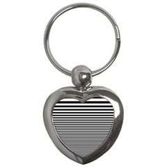 Black White Line Key Chains (heart)  by Mariart