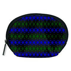 Diamond Alt Blue Green Woven Fabric Accessory Pouches (medium)  by Mariart