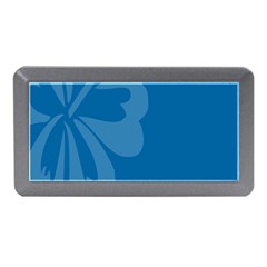 Hibiscus Sakura Classic Blue Memory Card Reader (mini) by Mariart