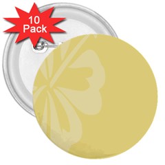 Hibiscus Custard Yellow 3  Buttons (10 Pack)  by Mariart