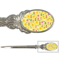 Easter - Chick And Tulips Letter Openers by Valentinaart