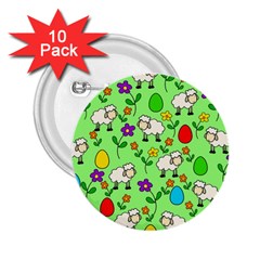 Easter Lamb 2 25  Buttons (10 Pack) 