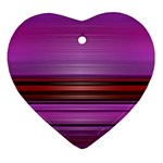 Stripes Line Red Purple Ornament (Heart)