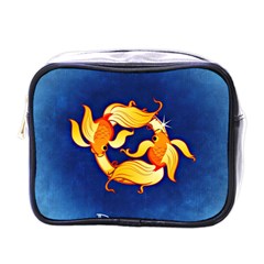 Zodiac Pisces Mini Toiletries Bags by Mariart