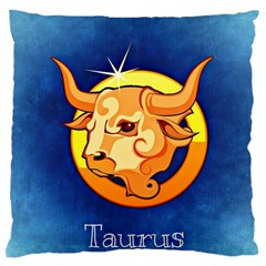Zodiac Taurus Large Flano Cushion Case (two Sides) by Mariart