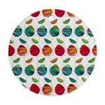 Watercolor Floral Roses Pattern Ornament (Round)