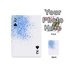 Blue Paint Splats Playing Cards 54 (mini)  by Nexatart