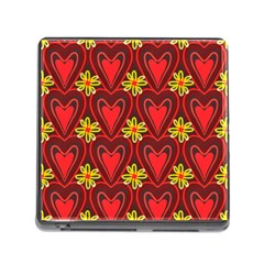 Digitally Created Seamless Love Heart Pattern Memory Card Reader (square) by Nexatart