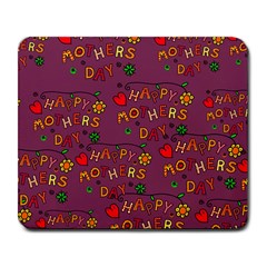 Happy Mothers Day Text Tiling Pattern Large Mousepads