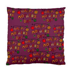 Happy Mothers Day Text Tiling Pattern Standard Cushion Case (two Sides) by Nexatart