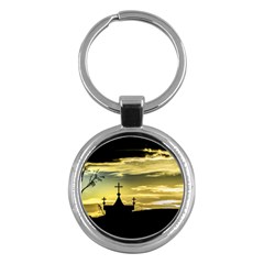 Graves At Side Of Road In Santa Cruz, Argentina Key Chains (round)  by dflcprints