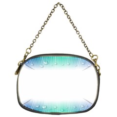 Blue Stripe With Water Droplets Chain Purses (one Side) 