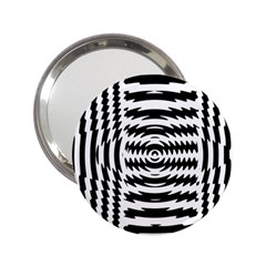 Black And White Abstract Stripped Geometric Background 2 25  Handbag Mirrors