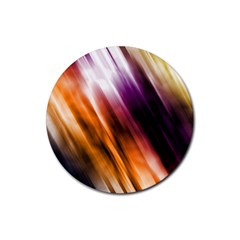 Colourful Grunge Stripe Background Rubber Round Coaster (4 Pack) 