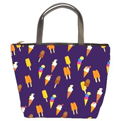 Seamless Cartoon Ice Cream And Lolly Pop Tilable Design Bucket Bags