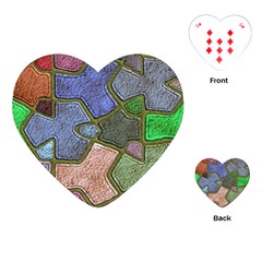 Background With Color Kindergarten Tiles Playing Cards (heart) 