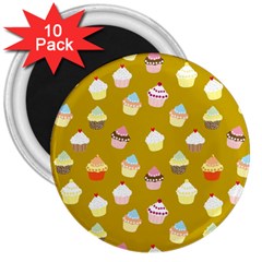 Cupcakes Pattern 3  Magnets (10 Pack)  by Valentinaart