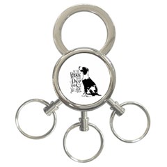 Dog Person 3-ring Key Chains by Valentinaart