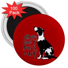 Dog Person 3  Magnets (100 Pack) by Valentinaart