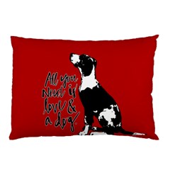 Dog Person Pillow Case (two Sides) by Valentinaart