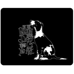 Dog Person Double Sided Fleece Blanket (medium)  by Valentinaart