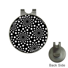 Dot Dots Round Black And White Hat Clips With Golf Markers by Nexatart