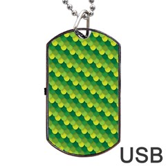 Dragon Scale Scales Pattern Dog Tag Usb Flash (two Sides)