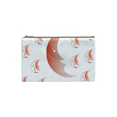 Moon Moonface Pattern Outlines Cosmetic Bag (small) 