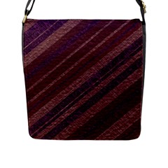 Stripes Course Texture Background Flap Messenger Bag (l)  by Nexatart