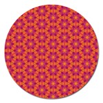 Pattern Abstract Floral Bright Magnet 5  (Round)