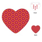 Pattern Abstract Floral Bright Playing Cards (Heart) 